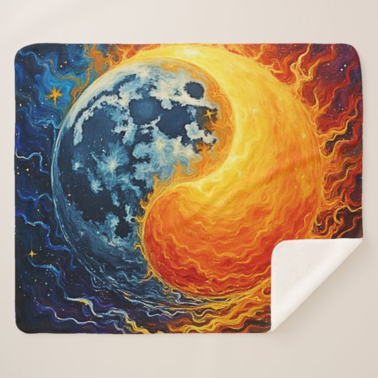 Couverture Sherpa Art Celestial Yin Yang (Devant (Horizontal))