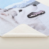 Couverture Sherpa Art de chien de peinture de chien de traîneau (3/4)