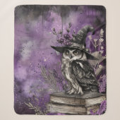 Couverture Sherpa Art de la chouette magique violette (Devant)