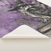 Couverture Sherpa Art de la chouette magique violette (3/4)