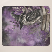 Couverture Sherpa Art de la chouette magique violette (Devant (Horizontal))