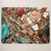 Couverture Sherpa Art de mosaïque coloré (Devant (Horizontal))