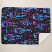 Couverture Sherpa Art de robot humanoïde futuriste | Android de scie (Devant (Horizontal))