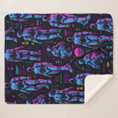 Couverture Sherpa Art de robot humanoïde futuriste | Android de scie (Devant (Horizontal))