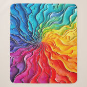 Couverture Sherpa Art de tourbillon arc-en-ciel texturé (Devant)