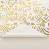 Couverture Sherpa Art Déco : Elégance Gold-White. (3/4)