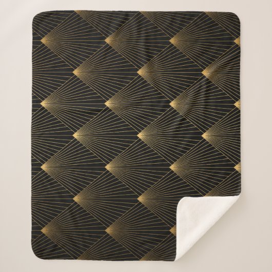 Couverture Sherpa Art Déco : L'élégance de l'or noir. (Devant)