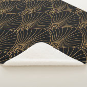 Couverture Sherpa Art déco : motif géométrique classique. (3/4)