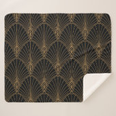 Couverture Sherpa Art déco : motif géométrique classique. (Devant (Horizontal))