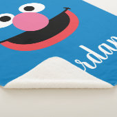 Couverture Sherpa Art du visage de Grover | Ajouter Votre Nom (3/4)