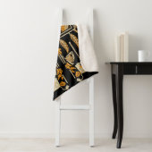 Couverture Sherpa Art égyptien traditionnel frontière d'or créer mai (En situation)