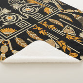 Couverture Sherpa Art égyptien traditionnel frontière d'or créer mai (3/4)