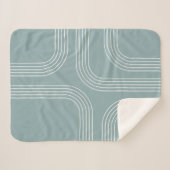 Couverture Sherpa Art en ligne de style moyen siècle Abstrait (Devant (Horizontal))