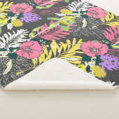 Couverture Sherpa Art Fleur Tropical : Motif original. (3/4)