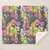 Couverture Sherpa Art Fleur Tropical : Motif original. (Devant (Horizontal))