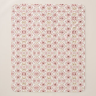 Couverture Sherpa Art floral aquarelle rose tendre