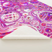 Couverture Sherpa Art fluide rouge et violet (3/4)