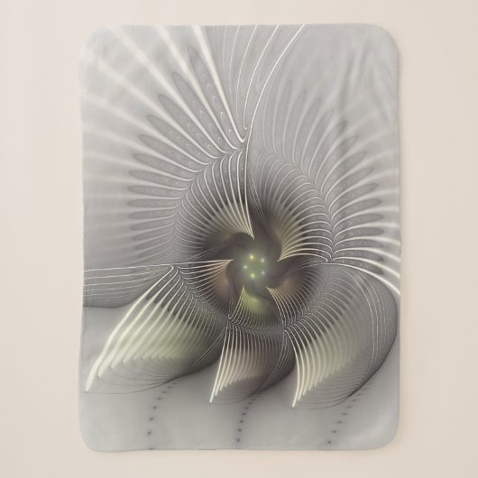 Couverture Sherpa Art fractal de forme 3D abstraite moderne (Devant)