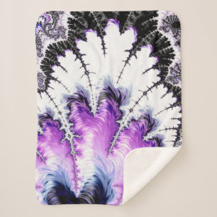 Couverture Sherpa Art Fractal moderne coloré