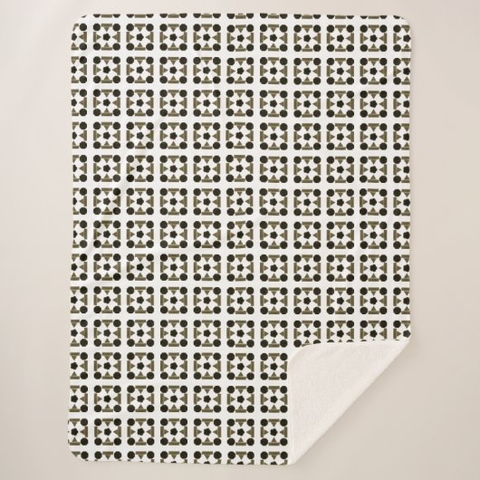 Couverture Sherpa Art géométrique diamant (Devant)