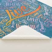 Couverture Sherpa Art inspiré de nuage de mot dans Lotus (3/4)