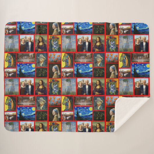 Couverture Sherpa Art Masterpieces, Red (Devant (Horizontal))
