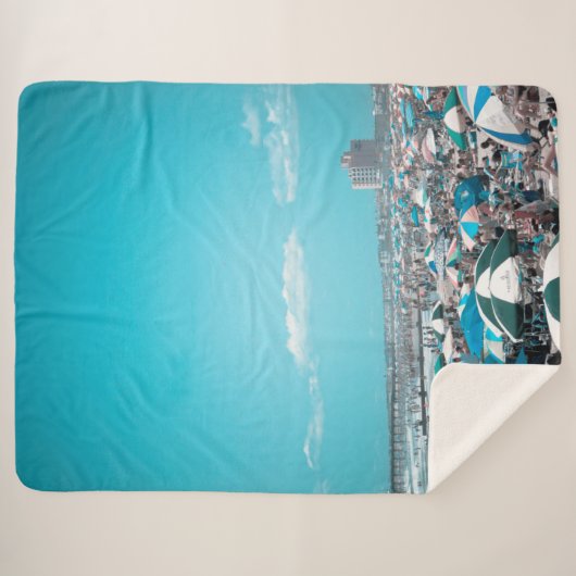 Couverture Sherpa Art New Jersey Beach (Devant (Horizontal))