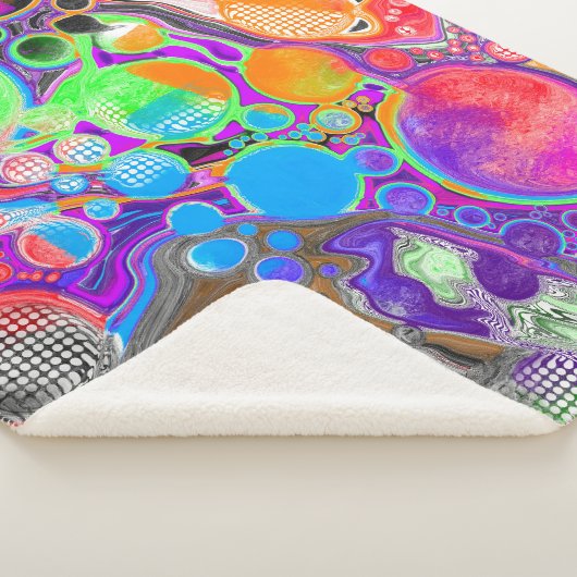 Couverture Sherpa Art numérique en marbre pour effet de peinture (3/4)