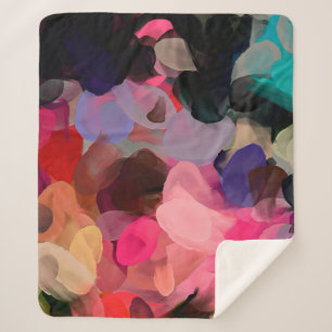 Couverture Sherpa Art numérique motif abstrait. Dessin à main modern