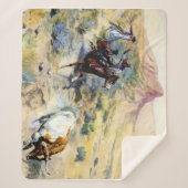 Couverture Sherpa Art occidental "The Quitter" par Charles M Russell (Devant)