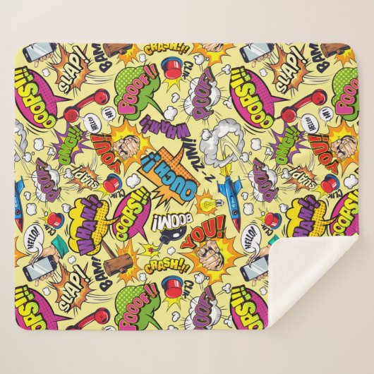 Couverture Sherpa Art pop (Devant (Horizontal))