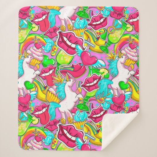 Couverture Sherpa Art pop (Devant)