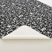 Couverture Sherpa Art populaire nordique Alpha Jumbles Sherpa Blanke (3/4)