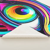 Couverture Sherpa Art Psychédélique Vibrant de l'Œil (3/4)