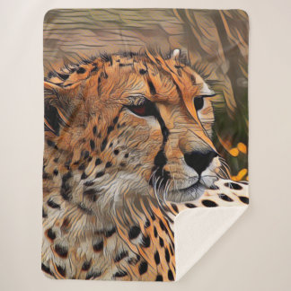 Couverture Sherpa ArtAnimal cheetah
