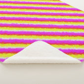 Couverture Sherpa Artdeco rose Jaune Artdeco Arc-en-ciel rayures (3/4)