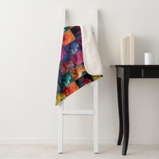 Couverture Sherpa artistic pattern (En situation)