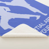 Couverture Sherpa Arts Martiaux Texte et Couleur Personnalisés (3/4)