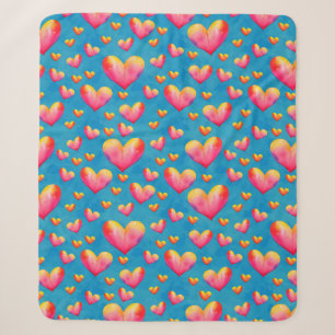 Couverture Sherpa Arts roses pour Coeurs Coeur Santé Clipart Coeur C