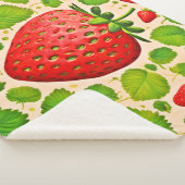 Couverture Sherpa Artwork de fraises dadaïstes (3/4)