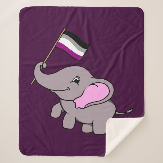 Couverture Sherpa Asexual Elephant Design (Devant)