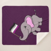 Couverture Sherpa Asexual Elephant Design (Devant (Horizontal))