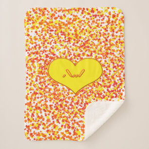 Couverture Sherpa ASL-I Love You with Heart par Shirley Taylor