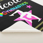 COUVERTURE SHERPA ASSEZ ROSE CUSTOMISÉ GYMNASTICS DESIGN (3/4)
