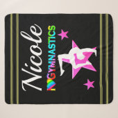COUVERTURE SHERPA ASSEZ ROSE CUSTOMISÉ GYMNASTICS DESIGN (Devant (Horizontal))