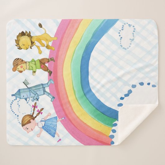 Couverture Sherpa Assistant de Oz Rainbow Sherpa Blanket (Devant (Horizontal))