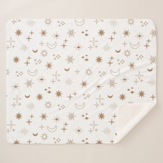 Couverture Sherpa Astrologie Star Motif (Devant (Horizontal))