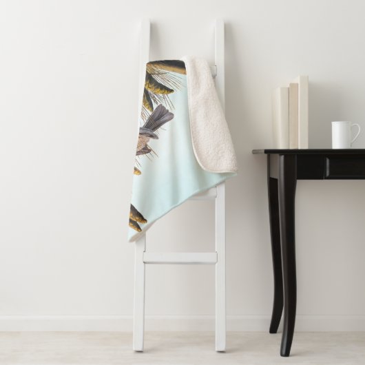 Couverture Sherpa Audubon Crested Titmouse Birds in Pine Tree (En situation)