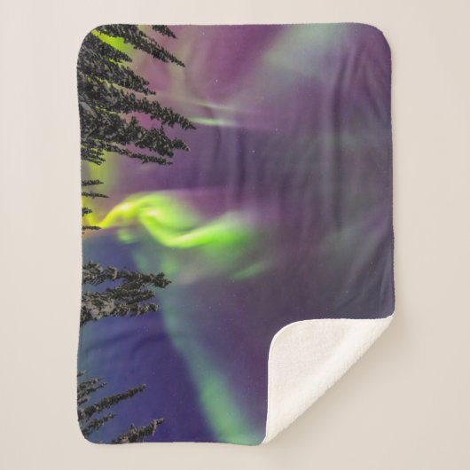 Couverture Sherpa Aurora Borealis | Fairbanks, Alaska (Devant)