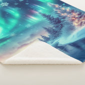Couverture Sherpa aurora borealis/Noël/hiver (3/4)
